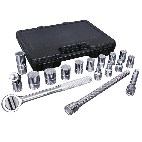 1/2" drive socket set with accessories 17-pc